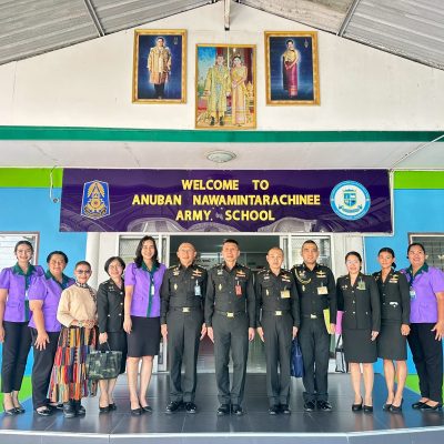 ต้อนรับ พันเอก สมสกุล วิจิตรภาพ รองเจ้ากรมสวัสดิการทหารบก และคณะทำงานพิจารณาการสนับสนุนโรงเรียนกองทัพบก ประจำปี 2568